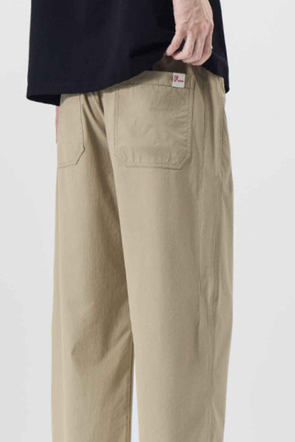 Men's Plus Size Casual Loose-Fit Cropped Pants