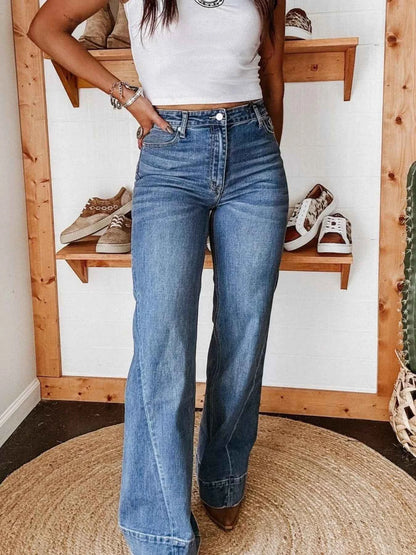 High-Waisted Wide Leg Jeans