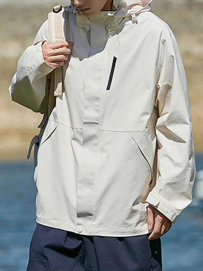 Men's Full Size Zip Up Long Sleeve Hooded Jacket Plus Size