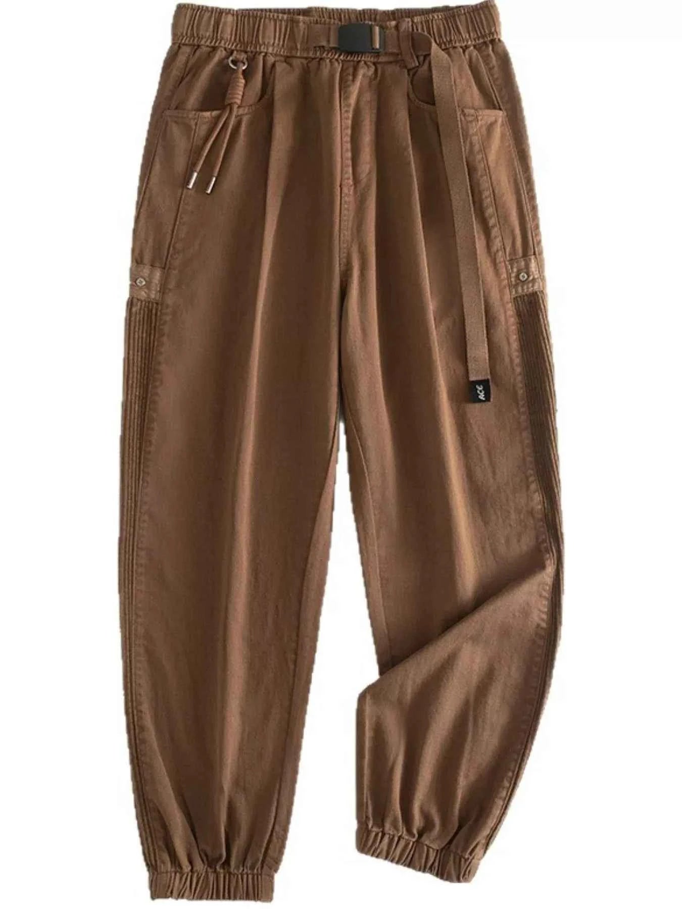 Men's Plus Size Drawstring Cargo Joggers with Pockets