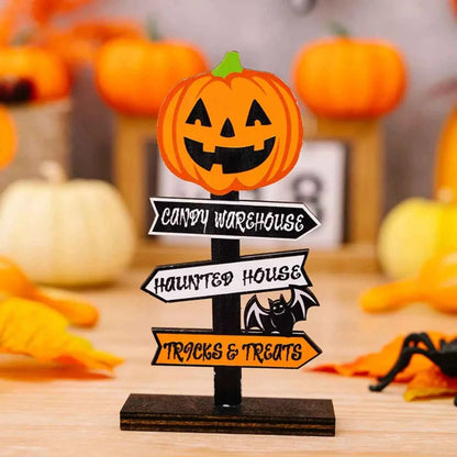 Halloween Wooden Signpost Ornaments