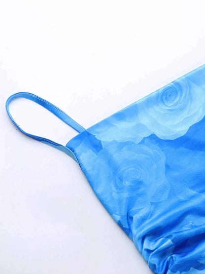 Floral Print Spaghetti Strap Maxi Cami Dress