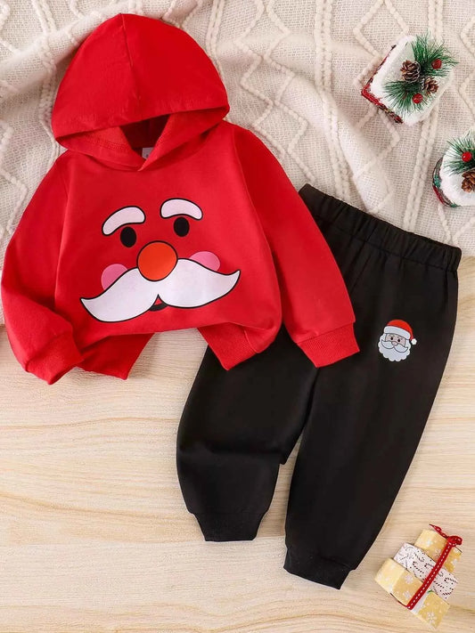 Children's Christmas Santa Hoodie & Pants Set