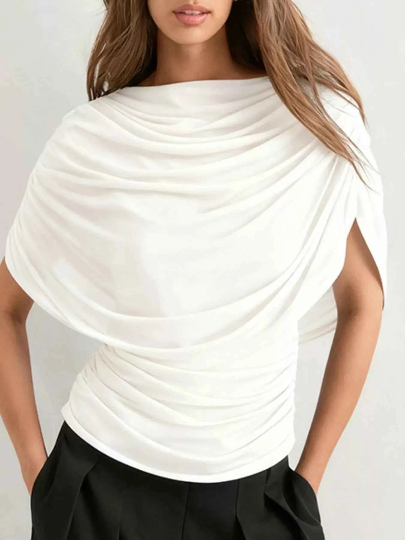 Ruched Short Sleeve Top
