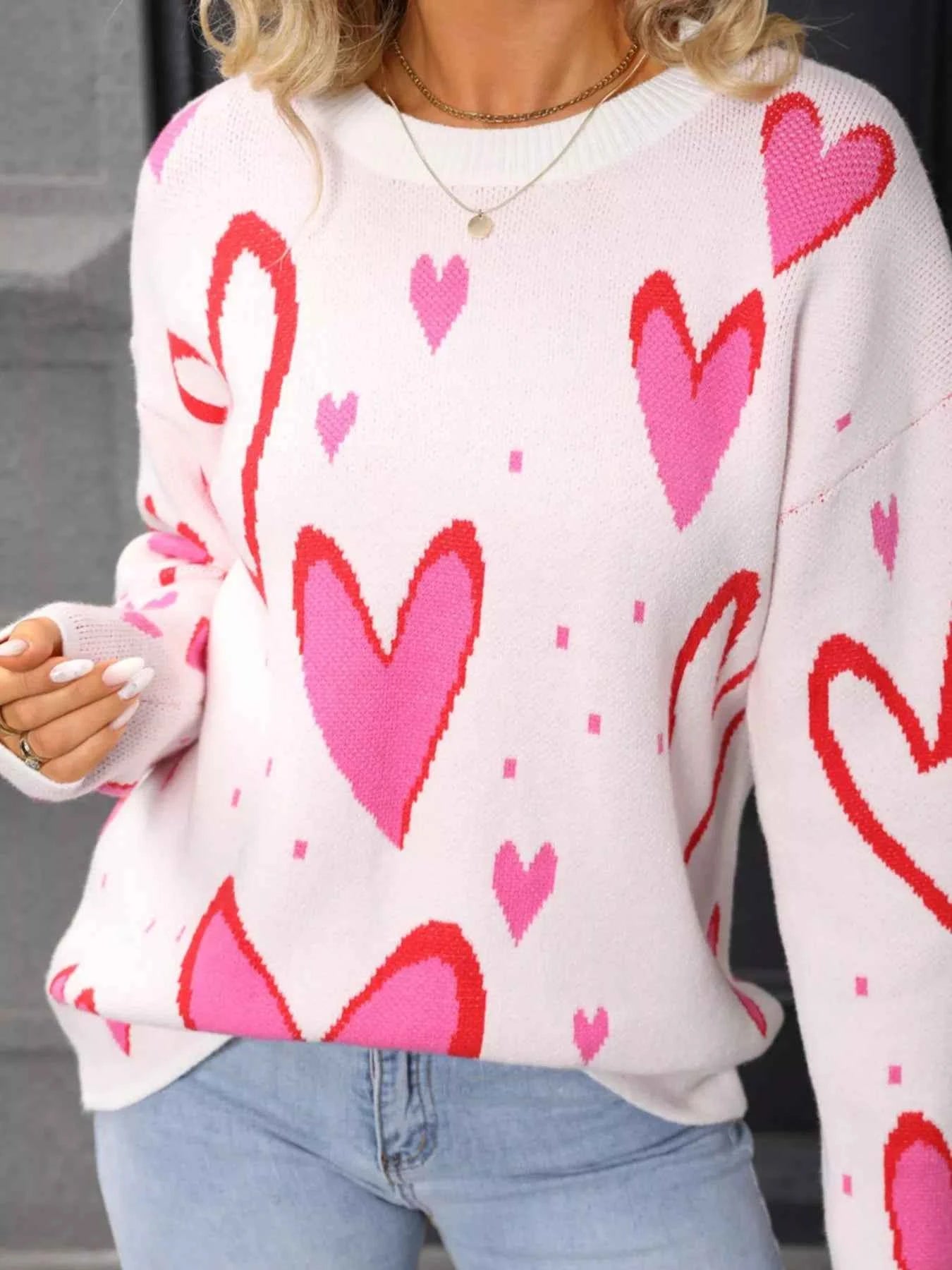 Valentine's Day Heart Crew Neck Sweater
