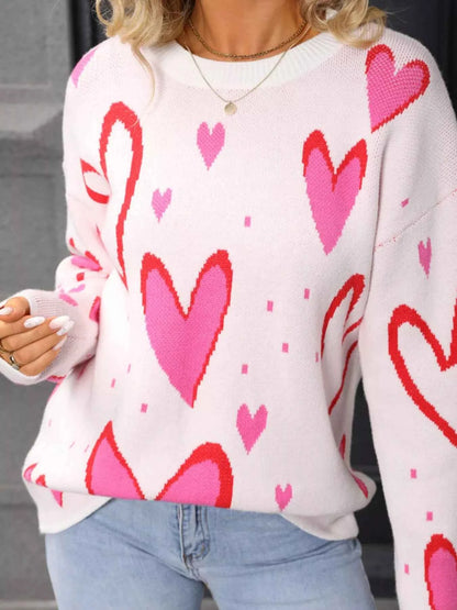 Valentine's Day Heart Crew Neck Sweater