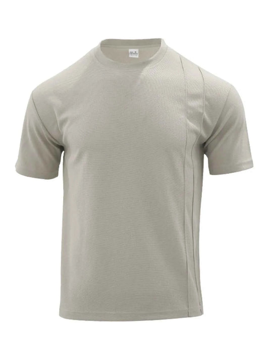 Men's Full Size Round Neck Tee and Shorts Set Plus Size