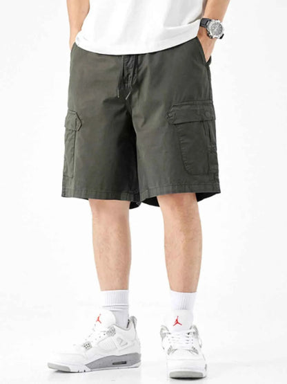Men's Casual Drawstring Cargo Shorts