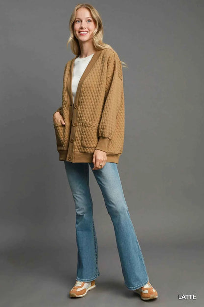 Umgee Button-Up Jacquard Cardigan