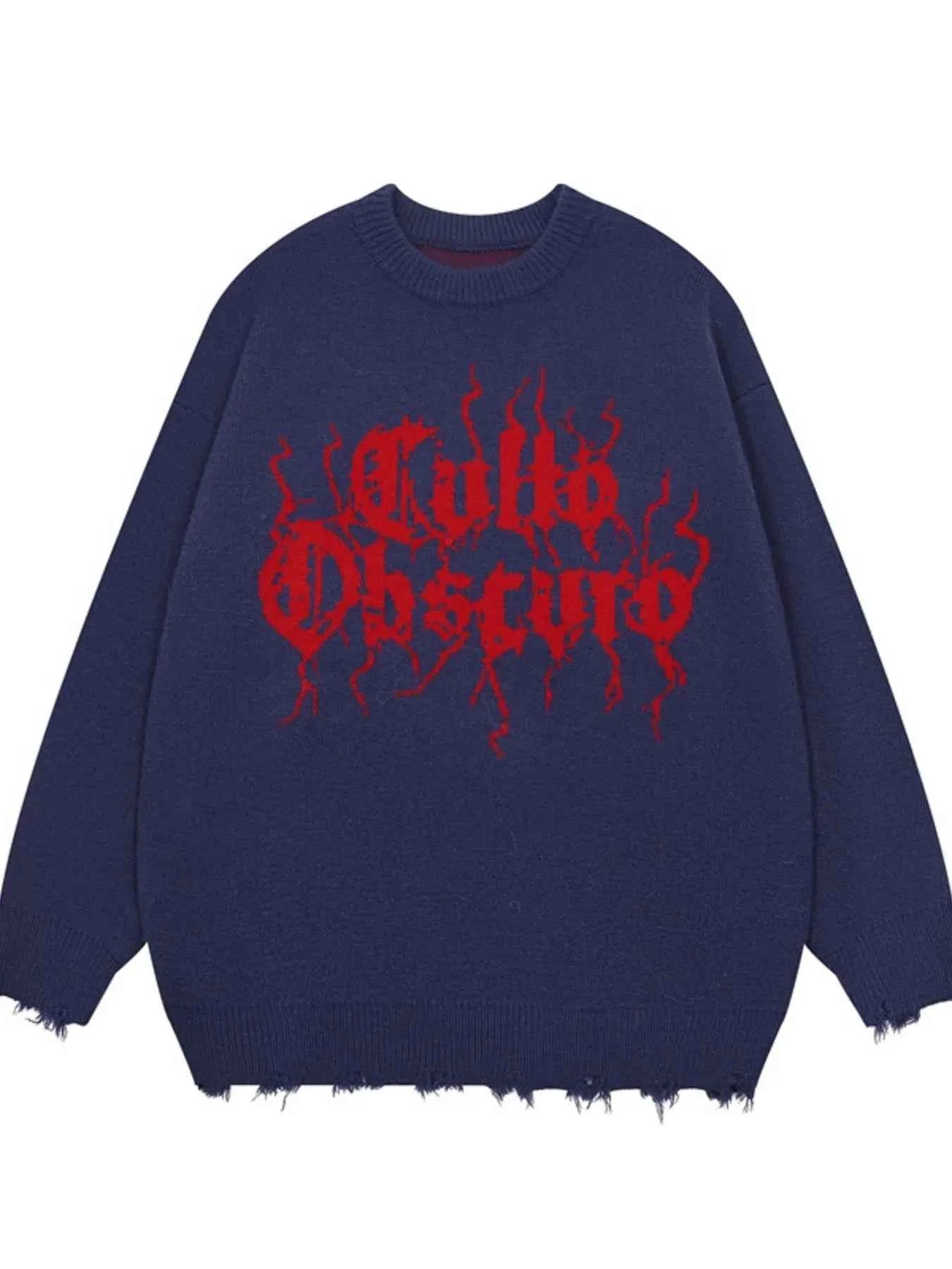 Men's Letter Round Neck Long Sleeve Sweater