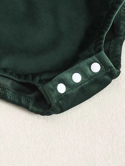 Children's Christmas Gingerbread Embroidered One-Piece Bodysuit