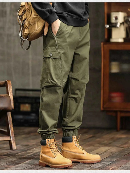 Men's Full Size Pocketed Loose Fit Joggers Plus Size