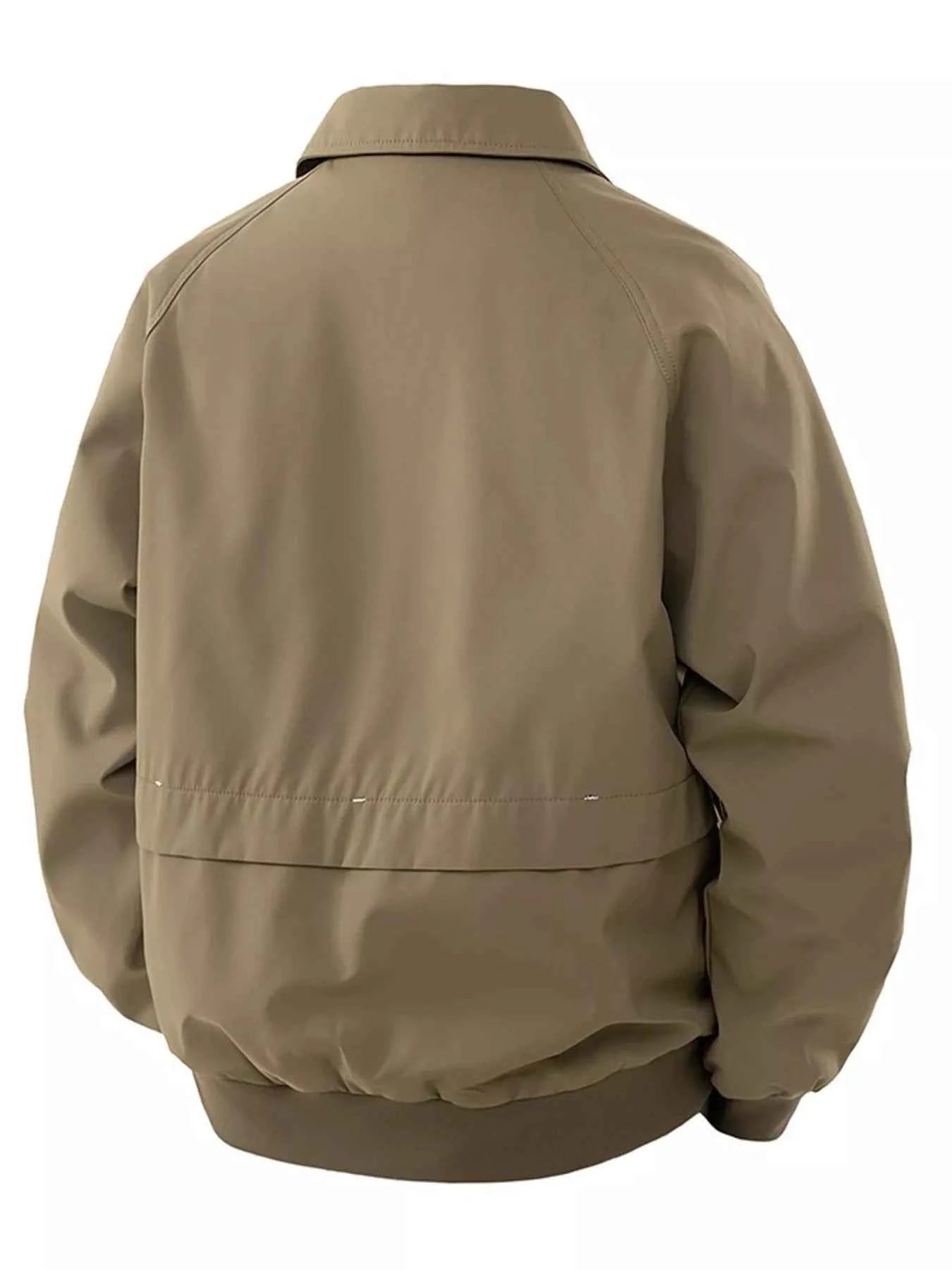 Men's Plus Size Zip Up Long Sleeve Jacket