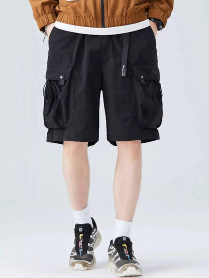 Men's Plus Size Cargo Shorts with Drawstring