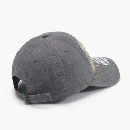 Distressed Letter Cotton Baseball Cap
