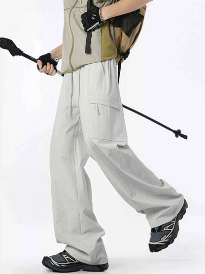 Men's Full Size Drawstring Wide Leg Pants Plus Size