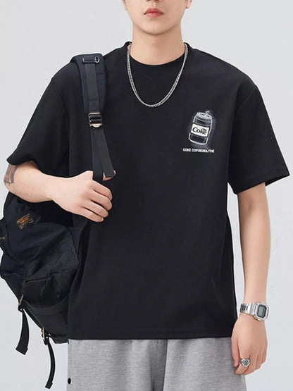 Men's Plus Size Round Neck Short Sleeve T-Shirt