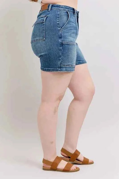Judy Blue Full Size High Rise Denim Shorts Plus Size