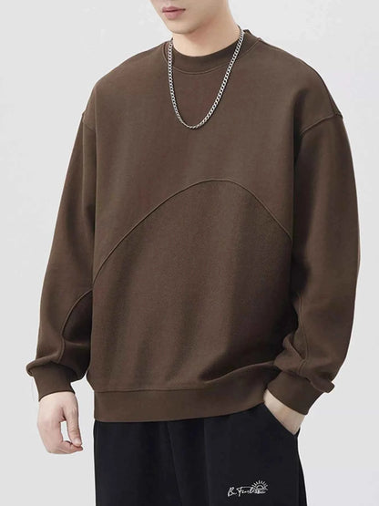Men's Plus Size Round Neck Long Sleeve Sweatshirt