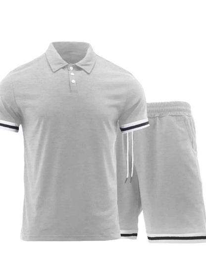 Men's Short Sleeve Polo and Shorts Set