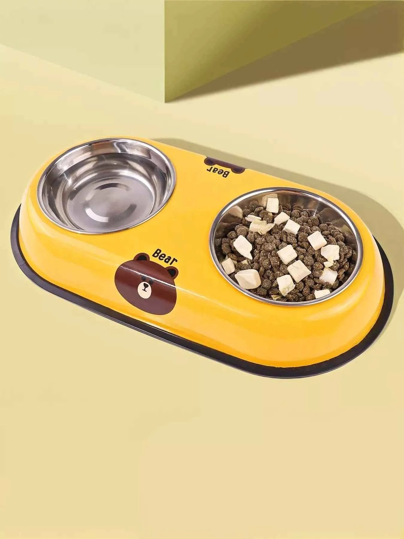 Cartoon Double Pet Bowls