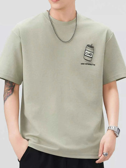 Men's Plus Size Round Neck Short Sleeve T-Shirt