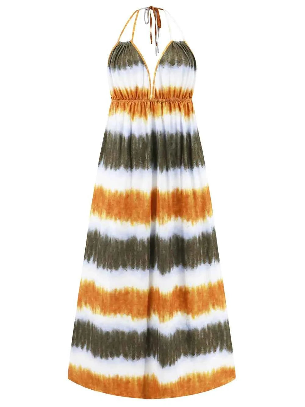 Tie-Dye Halter Neck Dress