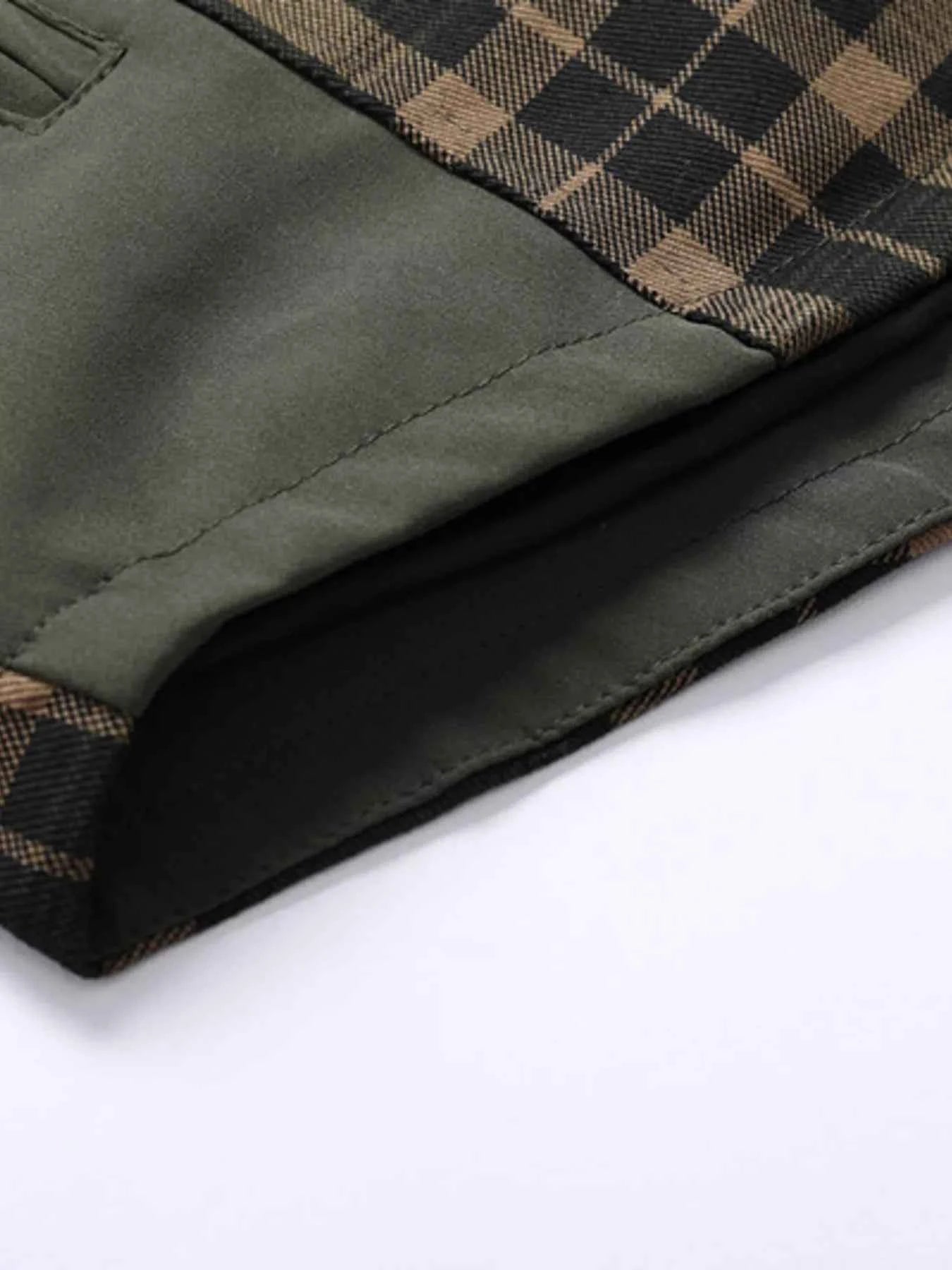 Men's Full Size Button Up Long Sleeve Plaid Shirt Plus Size
