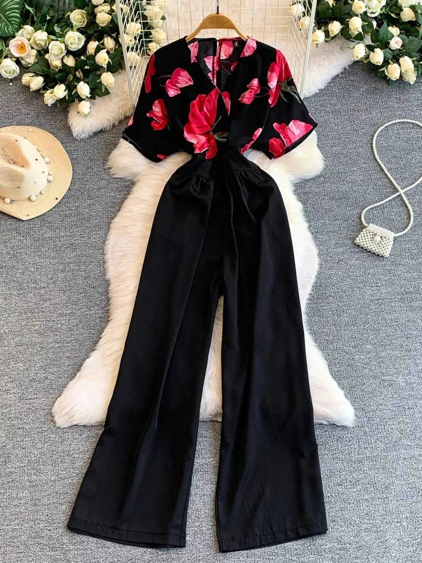 Printed Wide Leg Jumpsuit