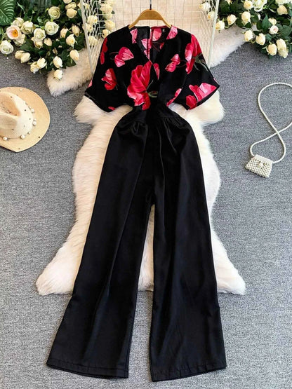 Printed Wide Leg Jumpsuit