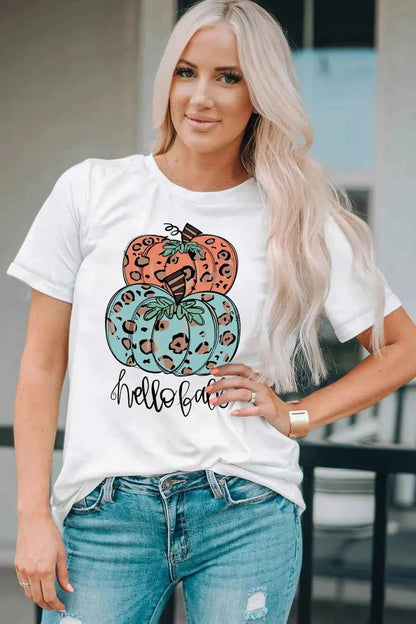 Pumpkin Graphic Short Sleeve T-Shirt