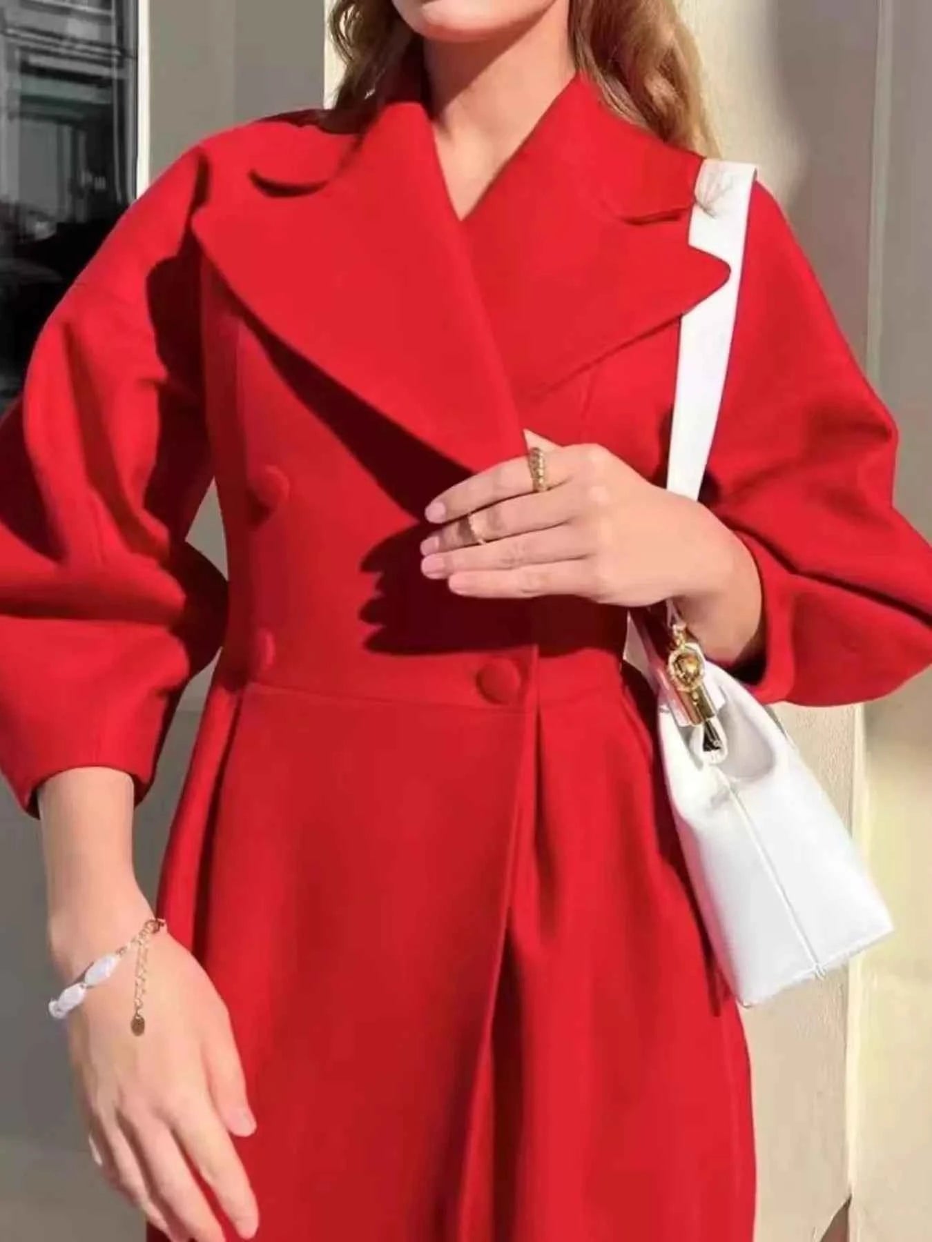 Double-Breasted Longline Coat