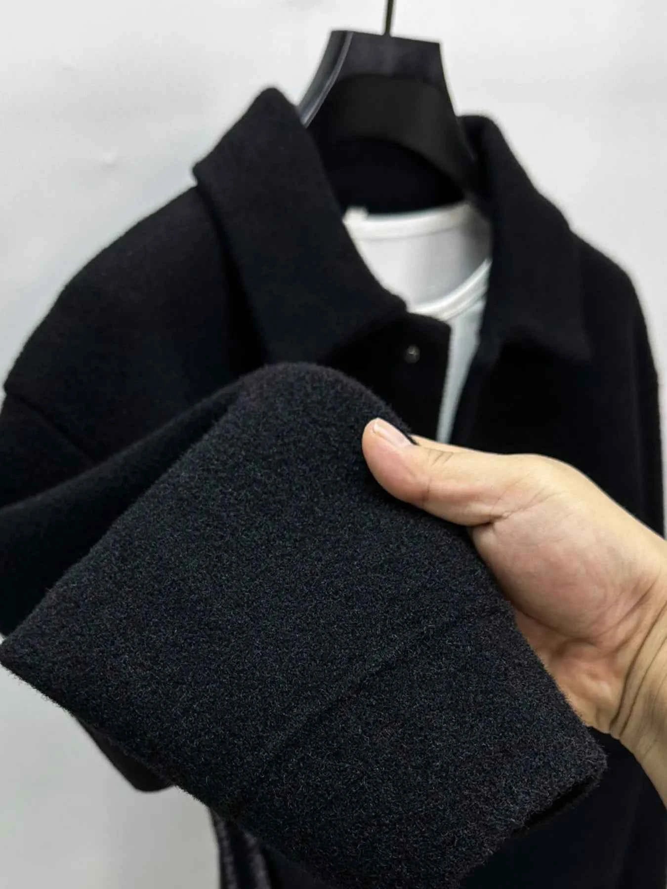 Men's Plus Size Button Up Long Sleeve Jacket