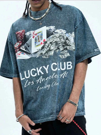 Men's Graphic Round Neck Short Sleeve T-Shirt