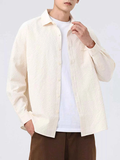 Men's Plus Size Button Up Oversized Shirt