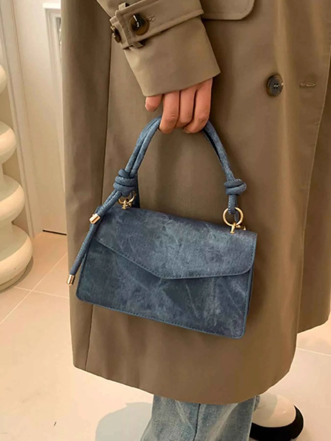 Flap Crossbody Bag with Top Handle