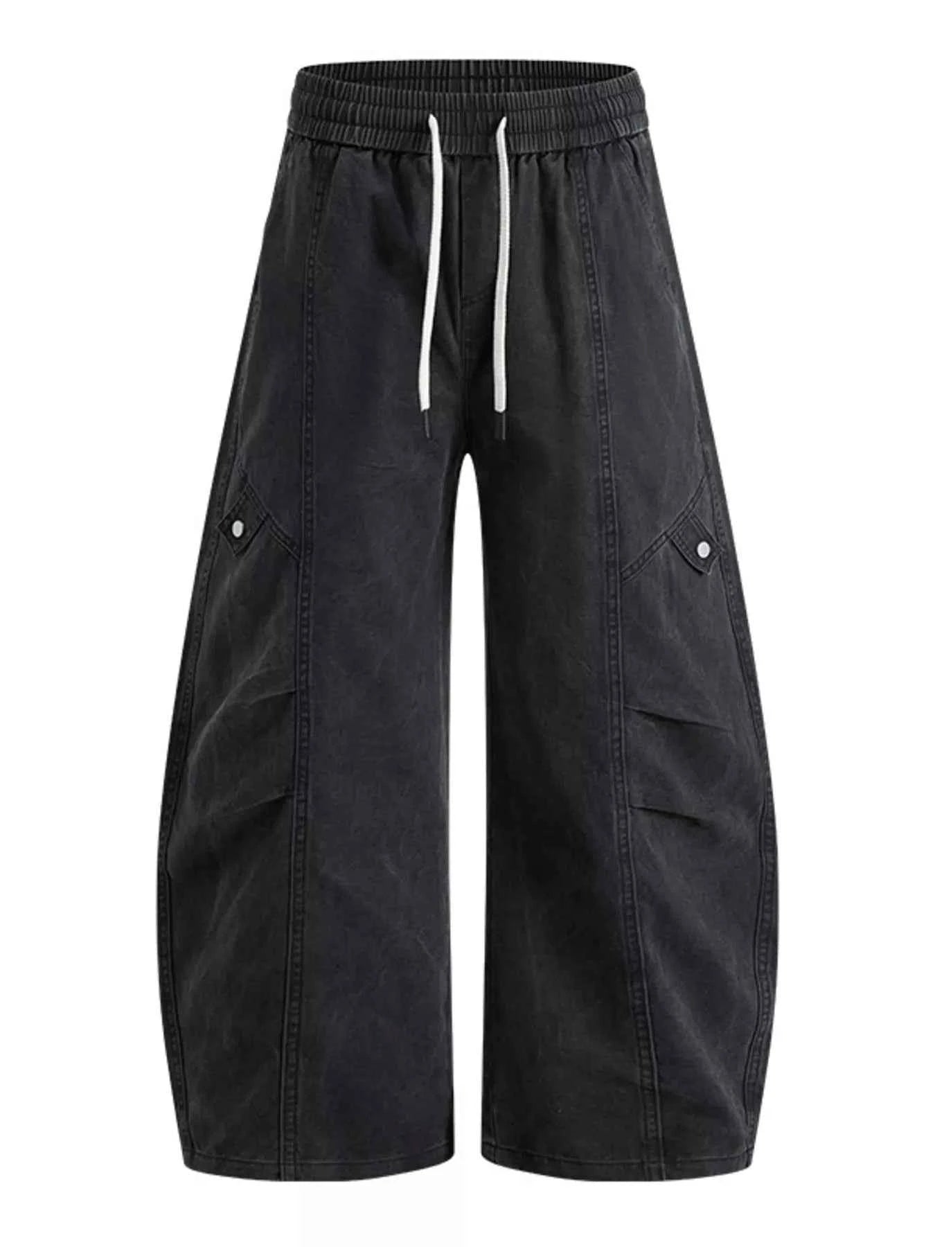 Men's Plus Size Wide-Leg Cargo Pants