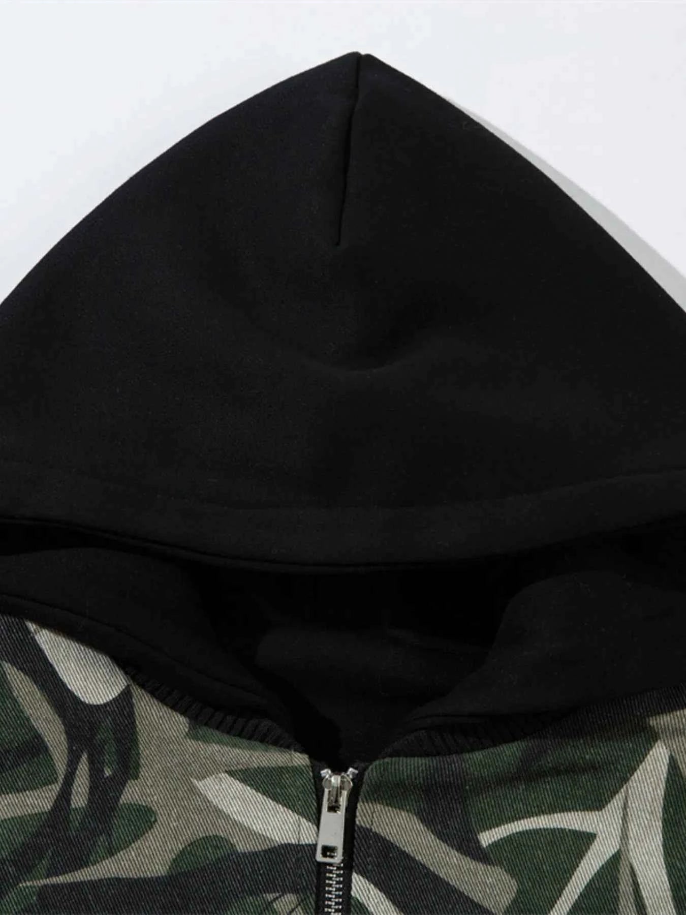 Men's Printed Zip Up Long Sleeve Jacket