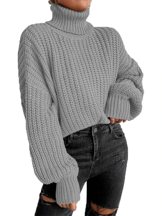 Chuny Knit Turtleneck Long Sleeve Sweater