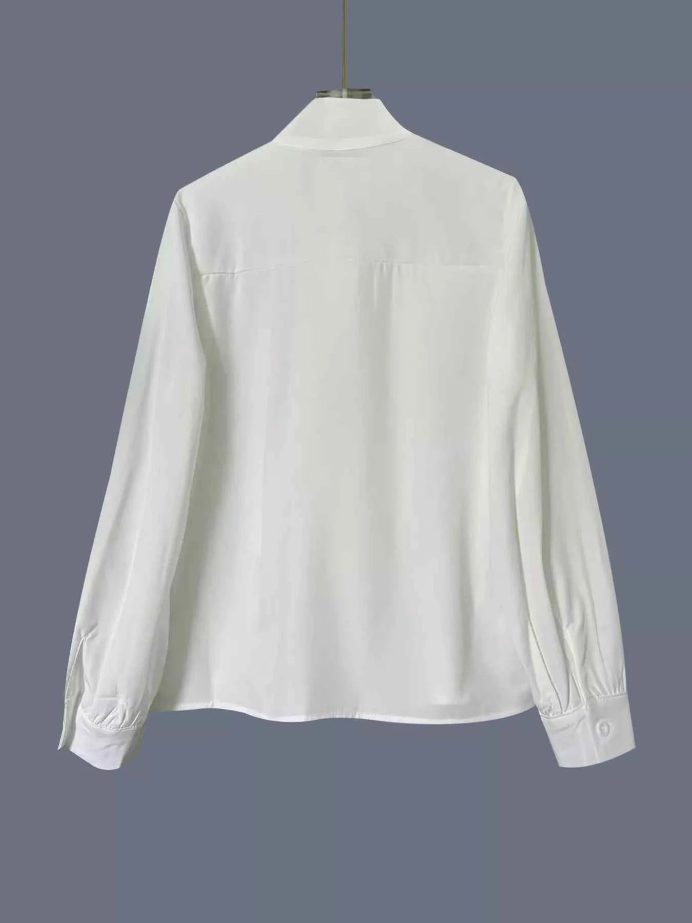 Tie-Neck Long Sleeve Blouse