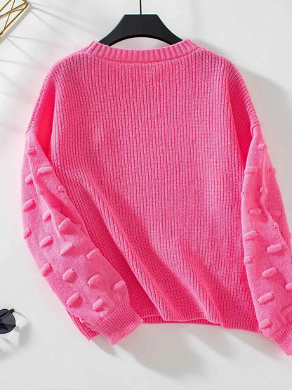Pocket Detail Round Neck Sweater