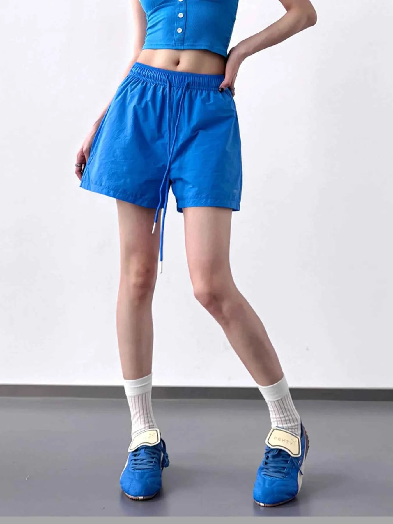 High Waisted Drawstring Shorts
