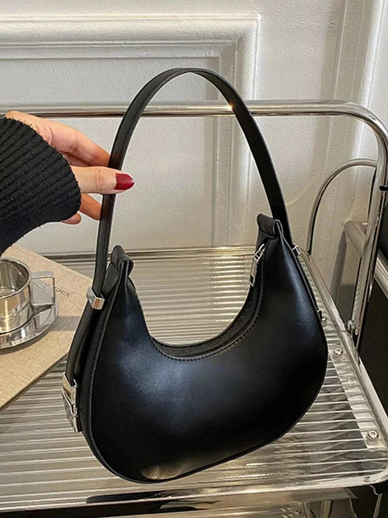 Minimalist Crescent Shoulder Bag