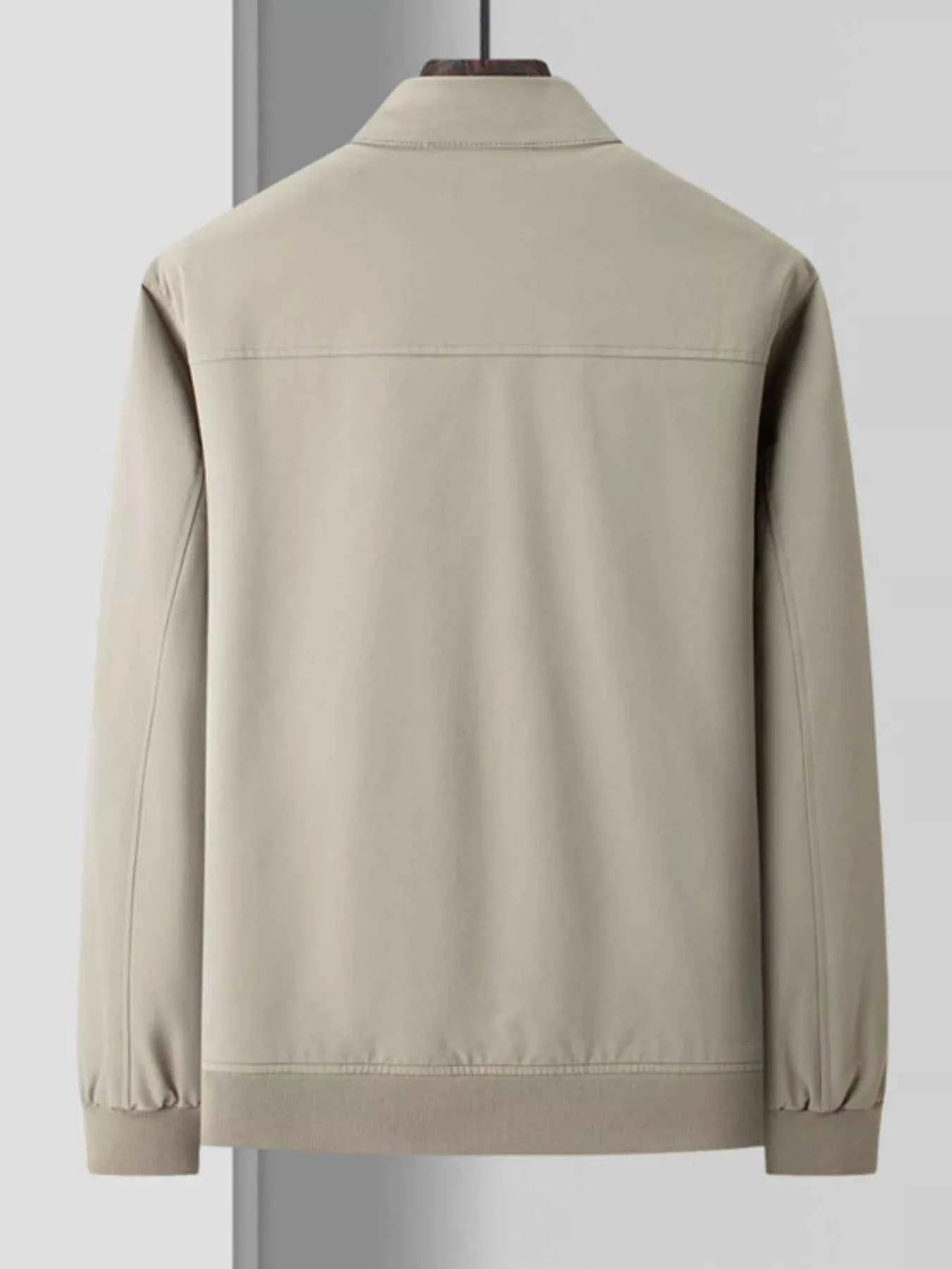 Men's Plus Size Zip Up Long Sleeve Jacket