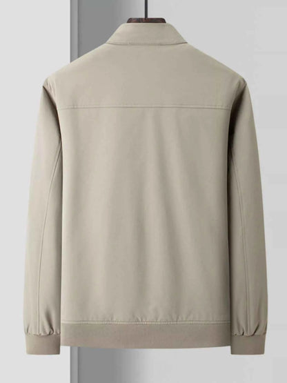 Men's Plus Size Zip Up Long Sleeve Jacket