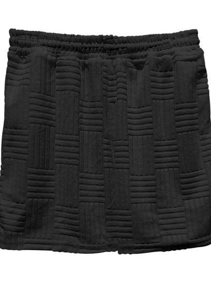 Men's Full Size Button Up Short Sleeve Top and Shorts Set Plus Size