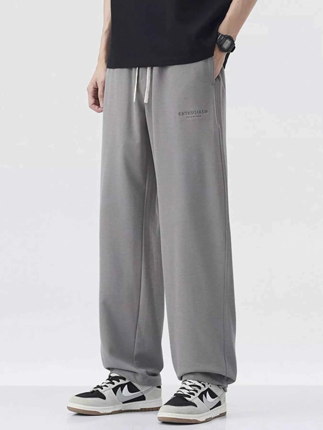 Men's Plus Size Drawstring Relaxed Fit Casual Pants