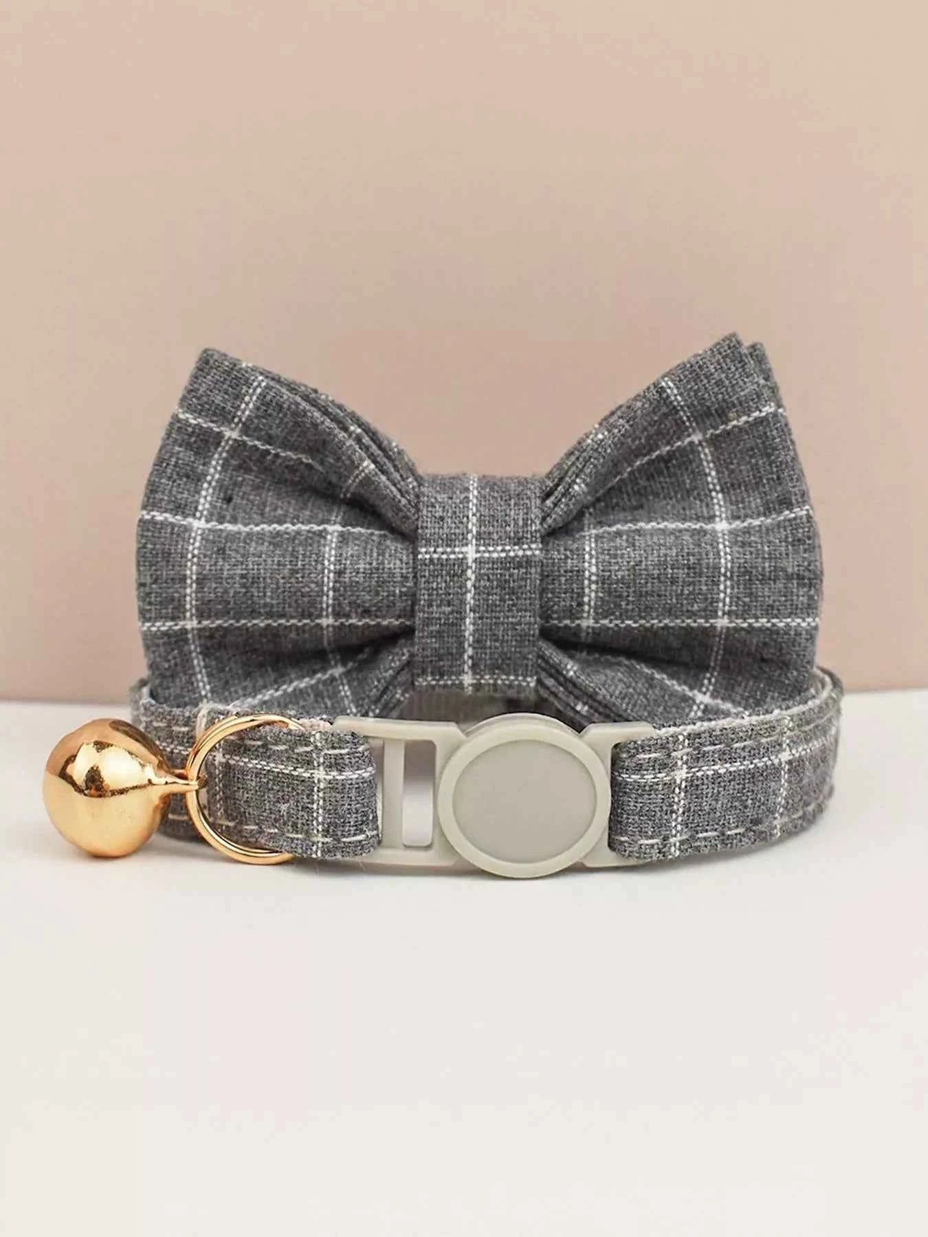 2 Piece Bow Tie Pet Collar with Bell