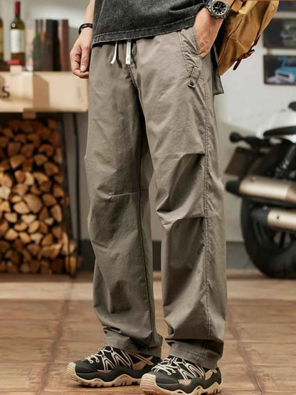 Men's Plus Size Casual Relaxed Fit Drawstring Pants
