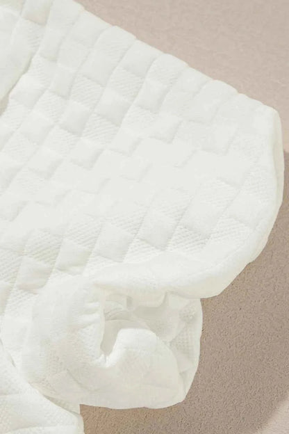 Checkered Texture Top and Shorts Set